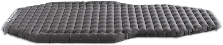 Top view of Kammok Pongo insulated sleeping pad showing wide shoulder box designed for hammock camping comfort