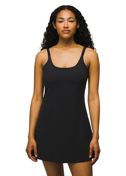 Luxara Multisport Active Dress on a hiking trail with a scenic backdrop.