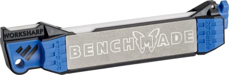 Angle view of the All-in-One Field Knife Sharpener showcasing diamond plates and ceramic rods.