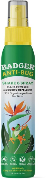 Nature's Shield Organic Bug Spray in an aluminum bottle, showcasing its eco-friendly design.