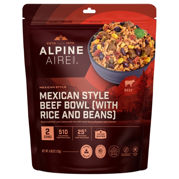 Zesty Mexican Beef Meal Kit with ingredients displayed, showcasing the hearty beef, corn, and beans.