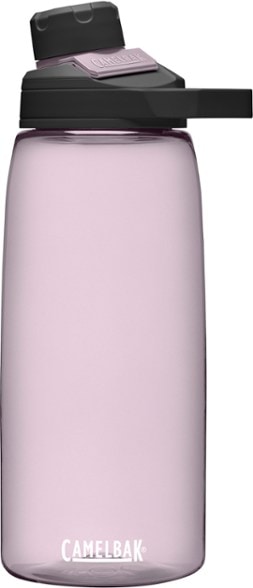CamelBak water bottle 32 oz showing magnetic cap and tether in vibrant green