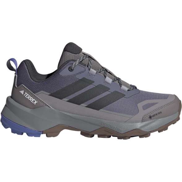 Close-up of adidas Skychaser AX5 women's hiking shoes showing mesh upper and lace closure