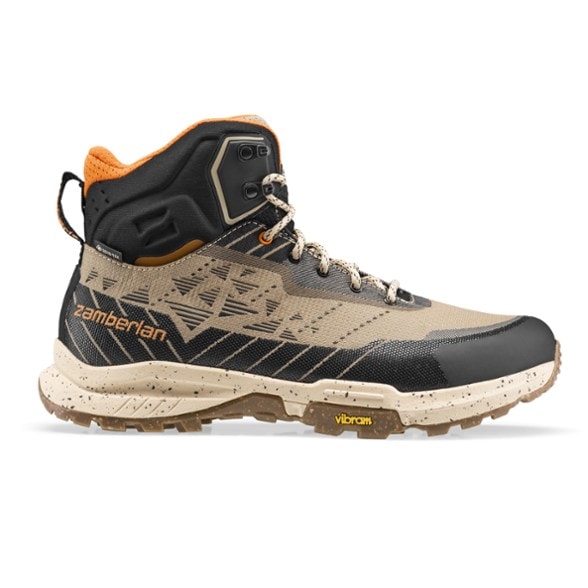 Zamberlan Devero Mid GTX hiking boots showing side profile and ankle support.