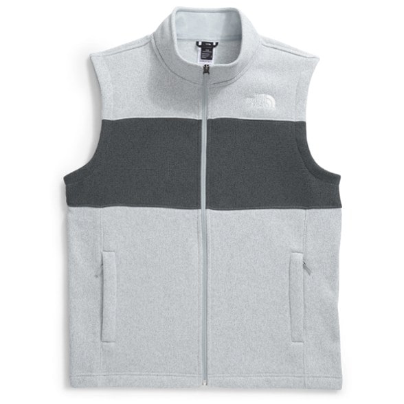 Gordon Lyons men's fleece vest showing front view in a winter landscape.