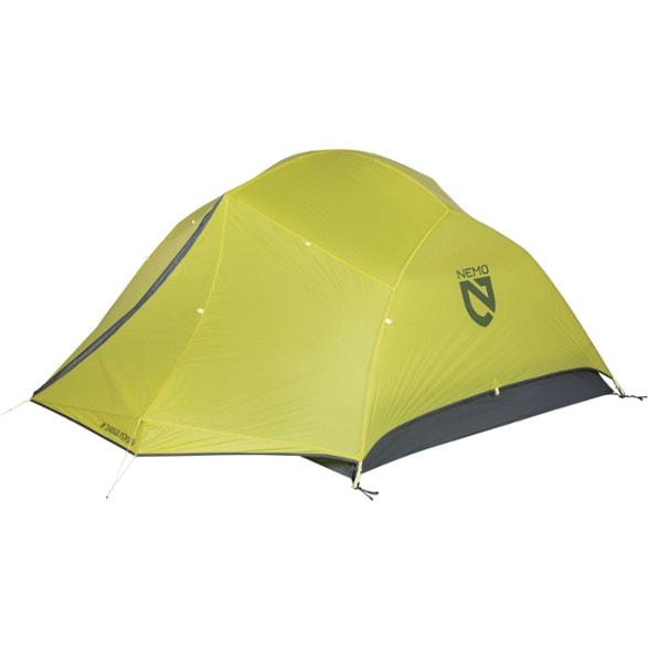 NEMO Dagger OSMO 3P tent interior showing spacious layout and gear storage.