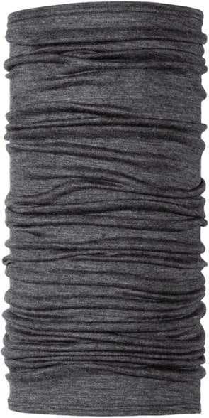 Close-up of the merino wool neck gaiter showcasing its softness and texture.