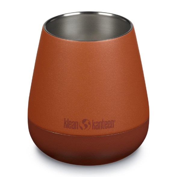 Side view of Klean Kanteen Rise insulated wine tumbler showcasing sleek stainless steel finish and chip-resistant coating