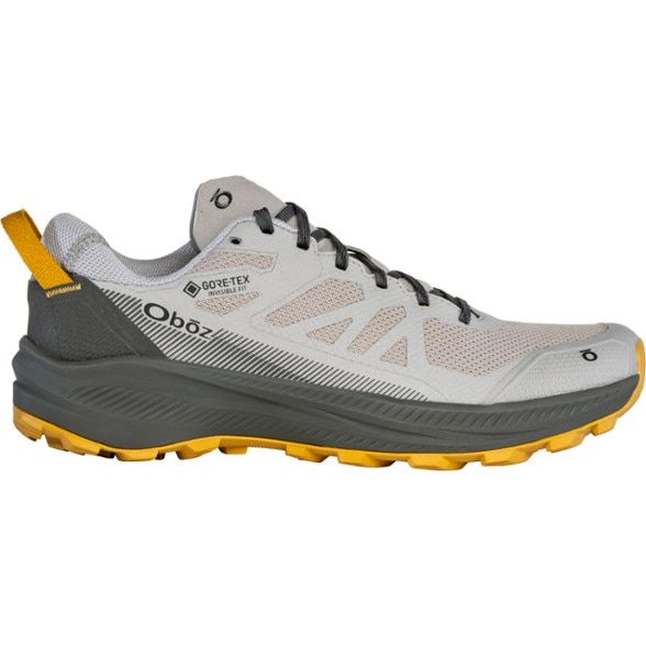 Men's Katabatic LT Low GORE-TEX hiking shoes showcasing their lightweight design and waterproof features.