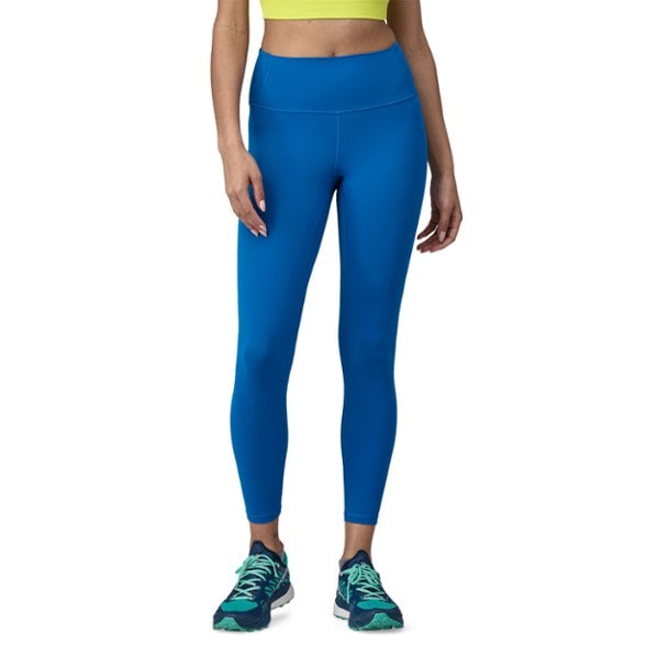 Maipo women's performance leggings showcased during a yoga session, highlighting flexibility and design.