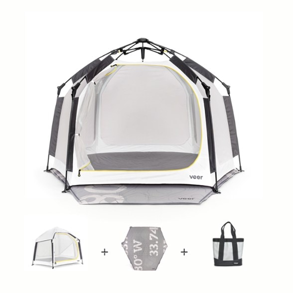 Veer Basecamp Adventure Set showing pop-up play yard with kids inside.