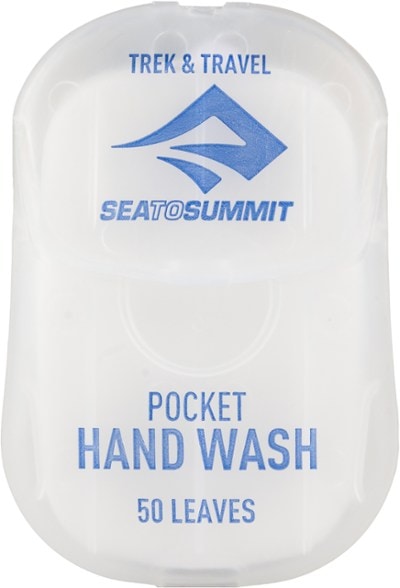 Eco-Friendly Pocket Soap in travel case, perfect for camping trips.