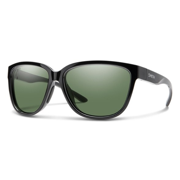 Front view of Smith Monterey ChromaPop sunglasses showing sleek teacup shape and gray-green polarized lenses