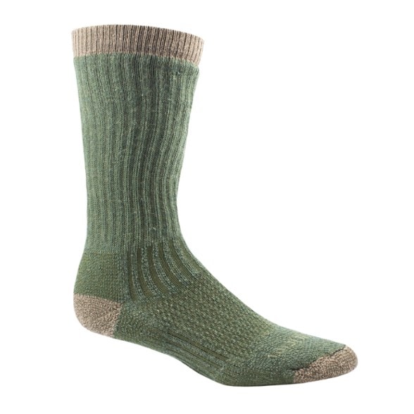 Side view of cozy merino wool hiking socks showing cushioning and support