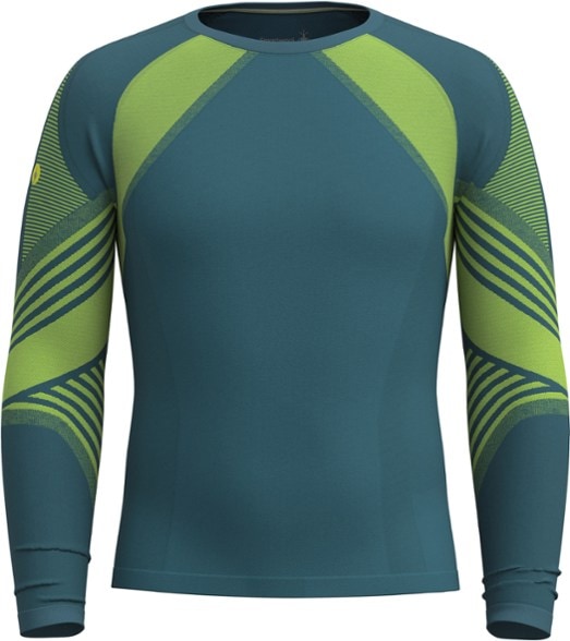 Smartwool Intraknit men's base layer shirt showcasing mesh ventilation and fabric texture.