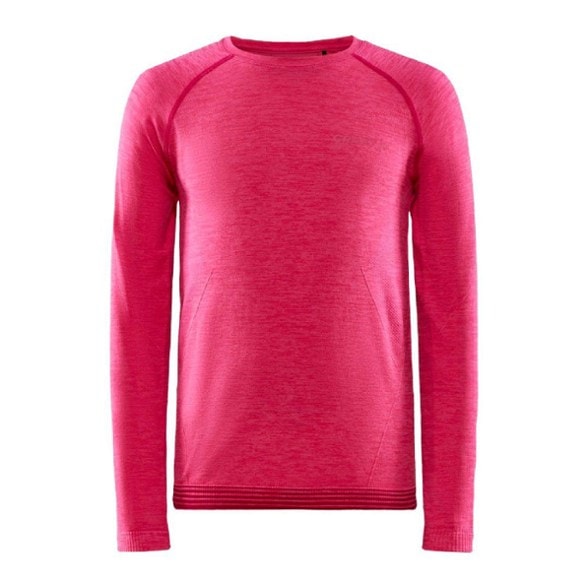 Front view of long sleeve jersey for kids showing slim fit and soft stretch fabric