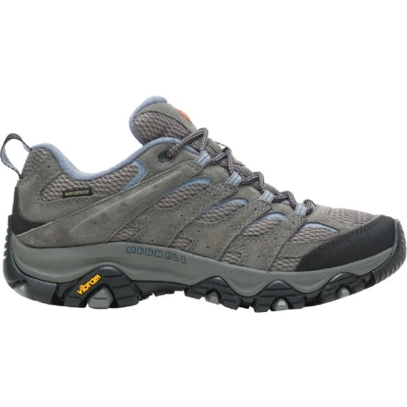 Side view of Merrell Moab 3 Women's Waterproof Hiking Shoes showcasing the durable design.