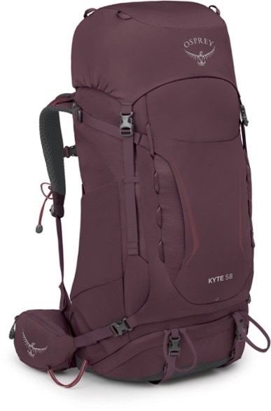 Kyte 58 Women's Adventure Backpack showcasing the adjustable straps and AirScape back panel.