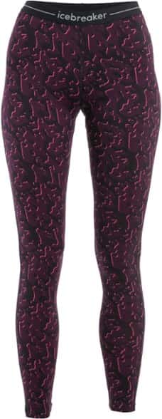 Close-up view of women's merino wool leggings showing texture and design.