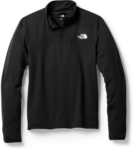 Cedar Trail Eco-Fleece Pullover for Men, front view, showcasing the partial-zip design.