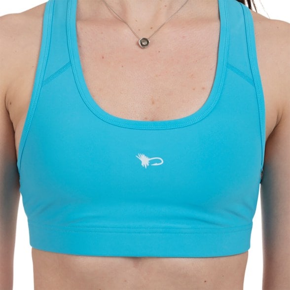 Front view of Fishe Women's Compression Sports Bra showcasing its racerback design.