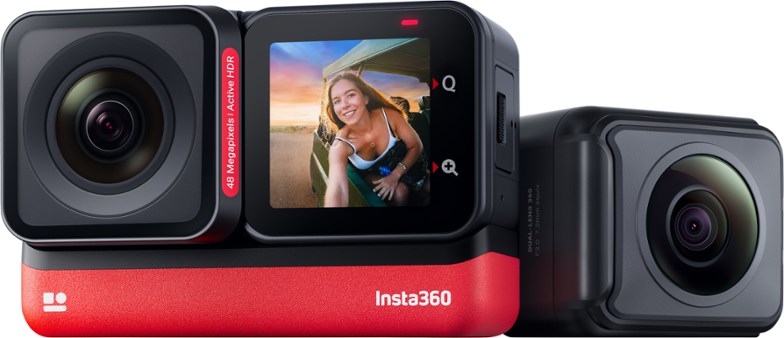 Insta360 ONE RS Twin Edition showing 360 lens in action, perfect for outdoor adventures.
