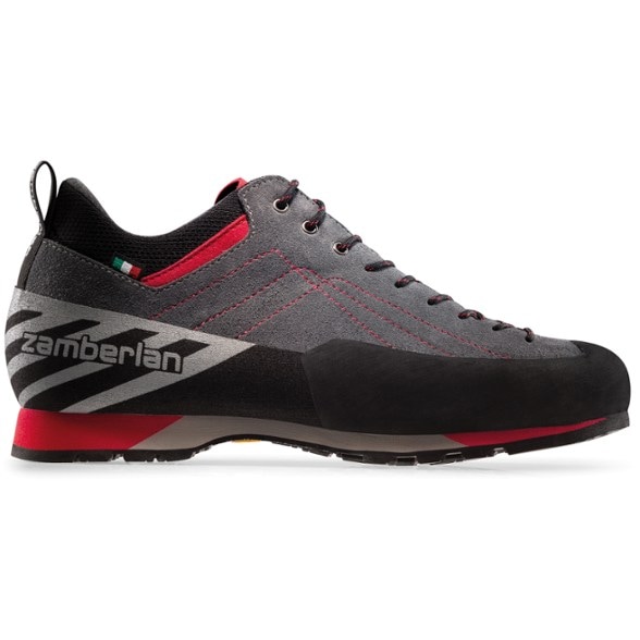 Zamberlan El Cap RR men's approach shoes from the side, showcasing their sleek design.