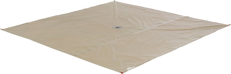 Close-up of Big Agnes Gold Camp 3 footprint showcasing waterproof material.