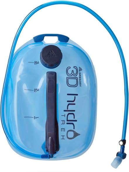 Hydro Trek 3L hydration reservoir from the front angle, showcasing the pour spout and handle.