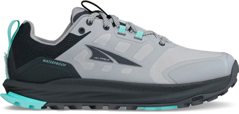 Altra Women's Lone Peak 9 Low Waterproof Hiking Shoes in action on a trail