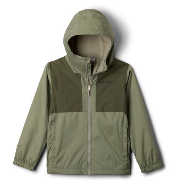 Columbia Adventure Ready fleece-lined waterproof jacket for boys, front view