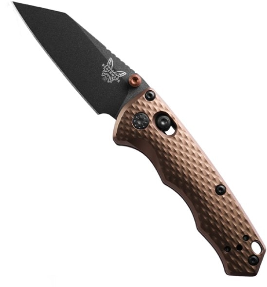 Benchmade Full Immunity Survival Knife showing blade detail and handle grip.