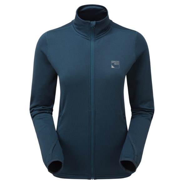 Effra women's thermal base layer top showcasing front view with zipper.