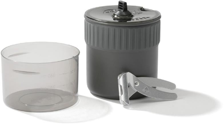 TrailLite Solo Backpacking Cookset showing pot and bowl set on a forest floor, ideal backpacking cookware for hiking trips