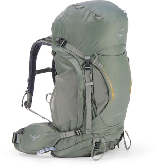 Osprey Kyte 48 Women's hiking backpack showcasing adjustable straps and breathable back panel.