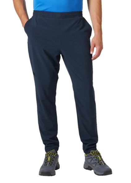 TrailBlazer Men's Stretch Hiking Pants from side view in a hiking trail