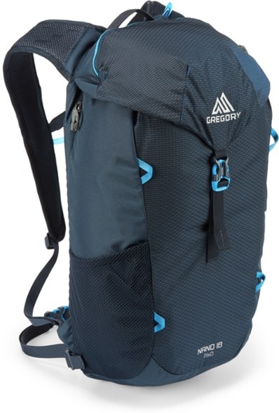 Nano 18 H2O hydration pack in action during a hike, showcasing its ergonomic design.