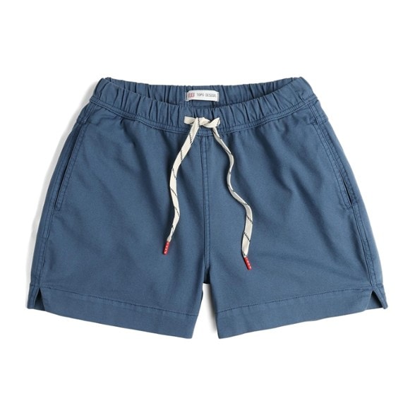 Eco-friendly women's dirt shorts from the front view, perfect for hiking and outdoor adventures.