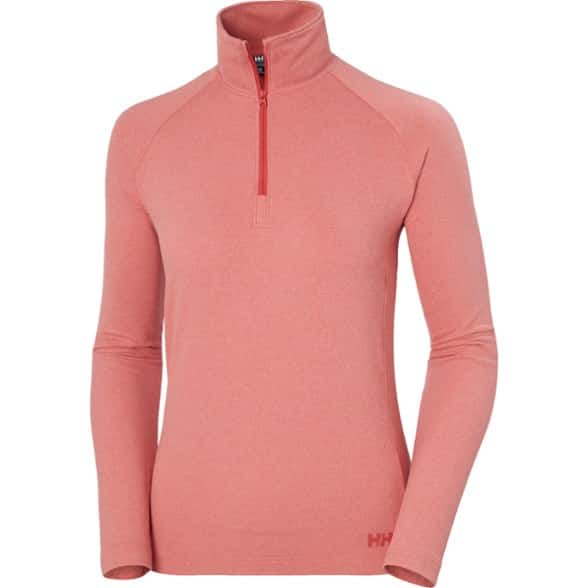 Women's half-zip top in action during a summer workout, showcasing lightweight fabric.