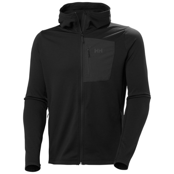 Men's fleece jacket with hood, perfect for outdoor adventures.