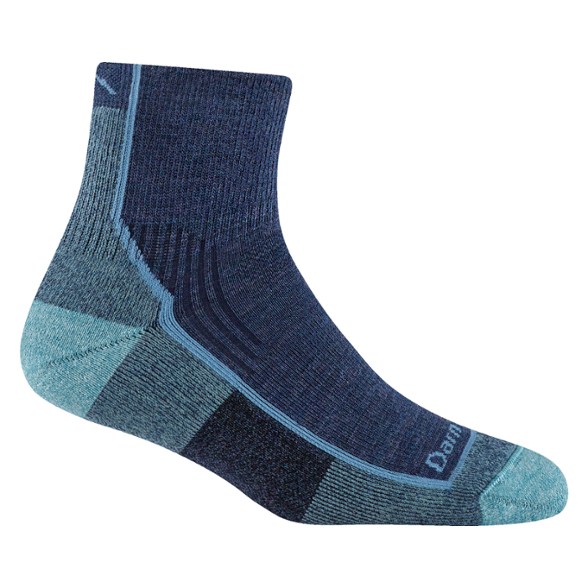 Close-up of women's merino wool hiking socks showcasing cushion and fit.