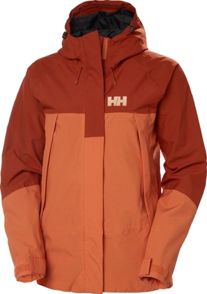 Eco-friendly women's shell jacket from the front, showcasing its sleek design.