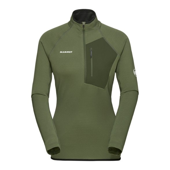 Aenergy Light Women's Pullover showcased in a hiking scene, highlighting its lightweight fleece material.