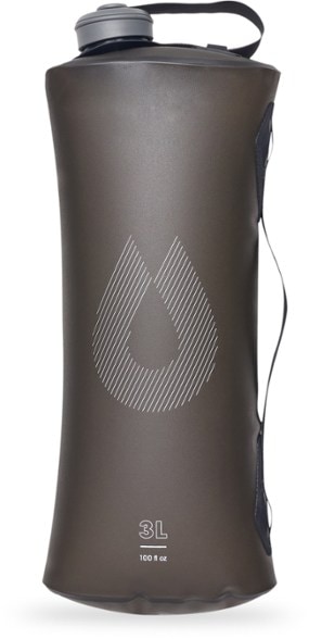 Top view showing open cap and reinforced rim of collapsible water container