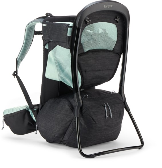TrailBlazer child carrier backpack side view showcasing its ergonomic design.