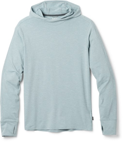 Front view of Sahara Shield Quick-Dry Hoodie showcasing its moisture-wicking fabric and UPF protection.