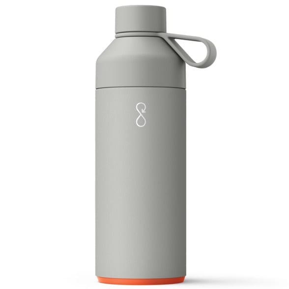 Ocean Bottle Pro insulated water bottle showing dual opening lid.