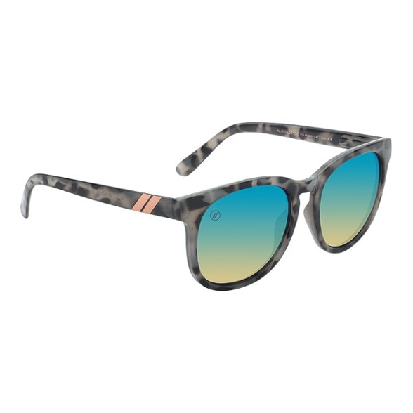Front view of Blenders oversized polarized sunglasses H Series, showcasing blue lenses.