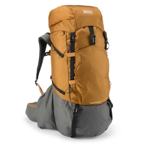 TrailBlazer 60 backpack showcasing adjustable torso feature and padding.