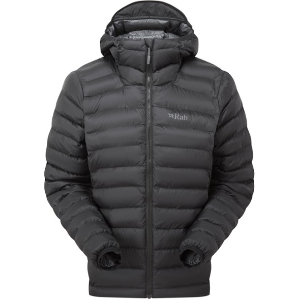 Elevate Women's Alpine Synthetic Insulated Jacket on a hiking trail during winter.